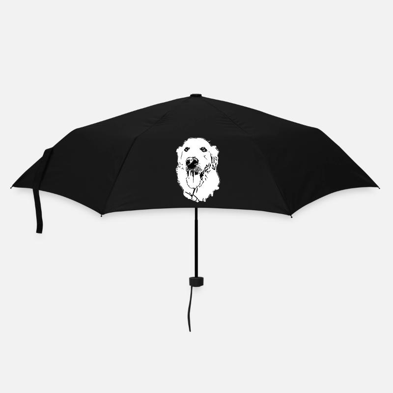 Dessin du Golden Retriever - Parapluie standard - noir
