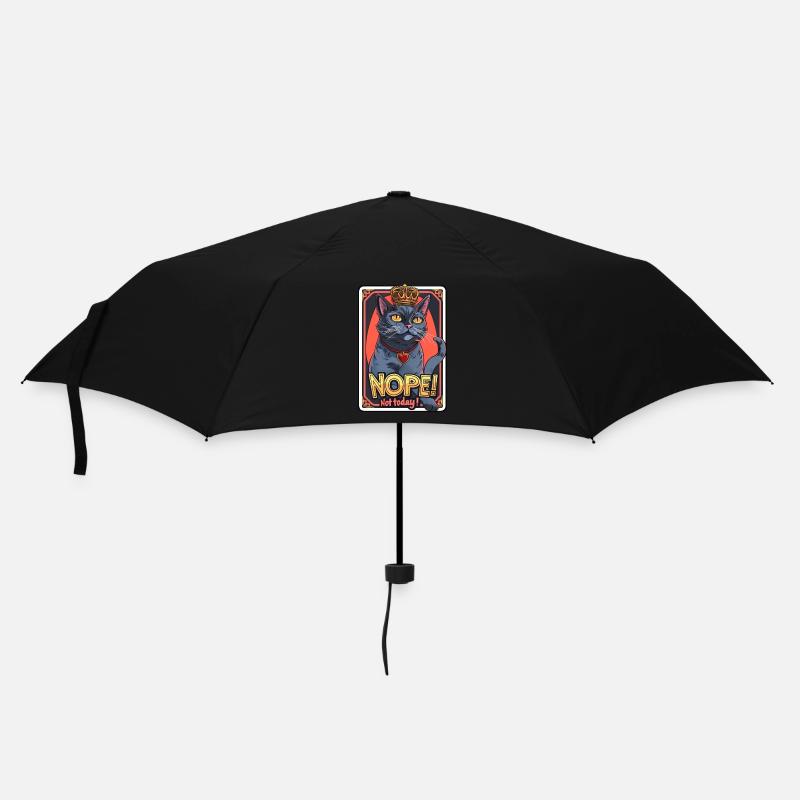 Kater hat keinen Bock - Regenschirm (klein) - Schwarz
