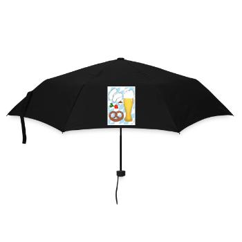 Münchner Weißwurstfrühstück - Regenschirm (klein) - Schwarz - Vorne