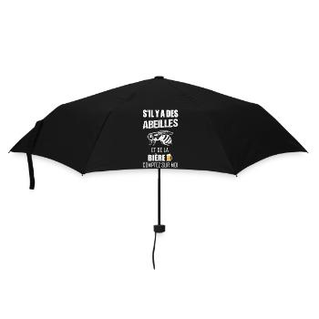 S'il y a des abeilles et de la bière t-shirt - Parapluie standard - noir - Devant