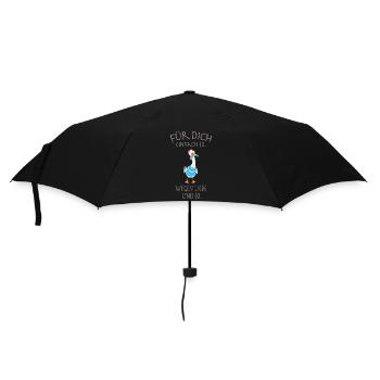 Für dich, einfach so. Wegen Liebe und so. - Regenschirm (klein) - Schwarz - Vorne