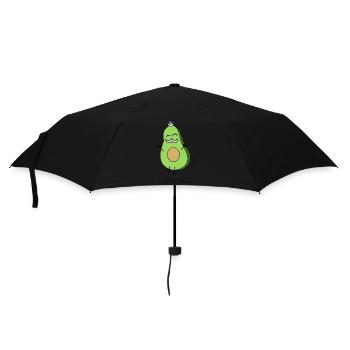 Opacado - Opa Avocado Familien fotoshooting - Regenschirm (klein) - Schwarz - Vorne