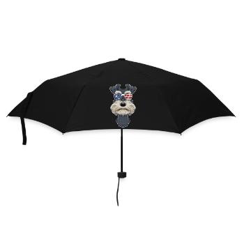 Miniature Schnauzer USA Lunettes de soleil I Américain - Parapluie standard - noir - Devant