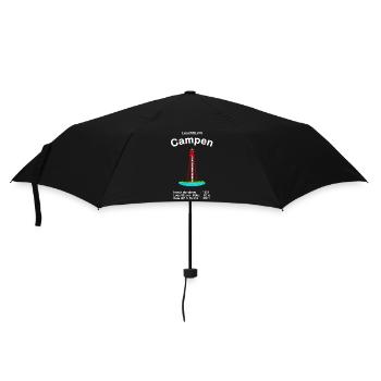 Leuchtturm Campen an der Ems Nordsee Handzeichnung - Regenschirm (klein) - Schwarz - Vorne