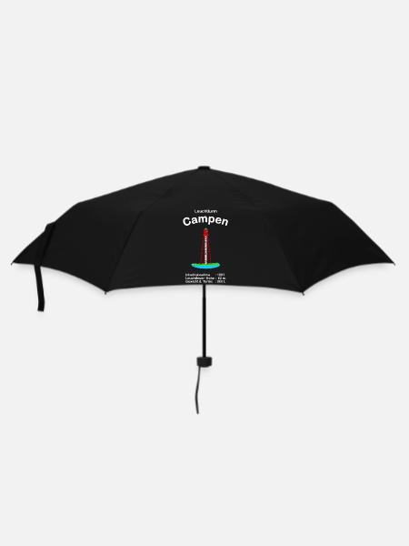 Leuchtturm Campen an der Ems Nordsee Handzeichnung - Regenschirm (klein) - Schwarz