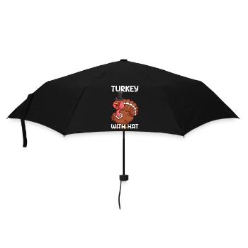 Cadeau de célébration de la fête de la dinde de Thanksgiving - Parapluie standard - noir - Devant