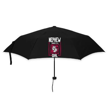 Nephew Thinks It's a Girl Gender Reveal Funny - Umbrella (small) - black - Front