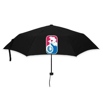 Mountainbike Downhill Fahrrad mtb logo Geschenk - Regenschirm (klein) - Schwarz - Vorne