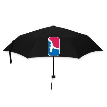 Capoeira Kampfsport Kämpfer fight lustige Geschenk - Regenschirm (klein) - Schwarz - Vorne