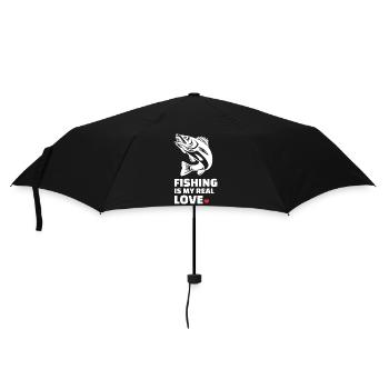 I love to fish - Umbrella (small) - black - Front