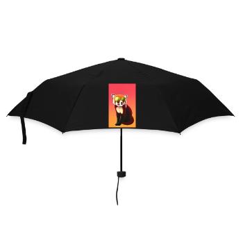 Cooler roter Panda mit Sonnenbrille Roter Panda Sommersonne - Regenschirm (klein) - Schwarz - Vorne