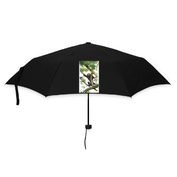 Cool Comic Drawing of a Sloth in the jungle - Umbrella (small) - black - Front