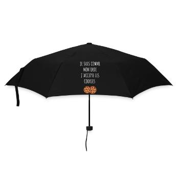 je suis comme mon ordi j'accepte les cookies - Parapluie standard - noir - Devant
