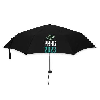 Prag 2023 Krone - Regenschirm (klein) - Schwarz - Vorne