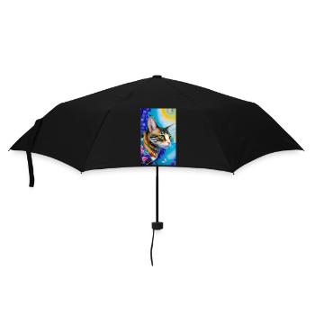 Merveilleux chat domestique à poil court - Parapluie standard - noir - Devant