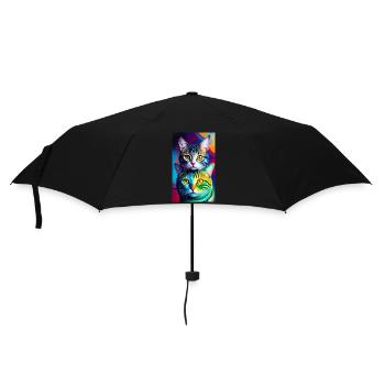 Merveilleux chats domestiques à poil court - Parapluie standard - noir - Devant
