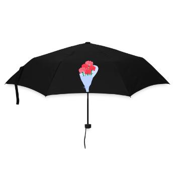 Bouquet of carnations - Umbrella (small) - black - Front
