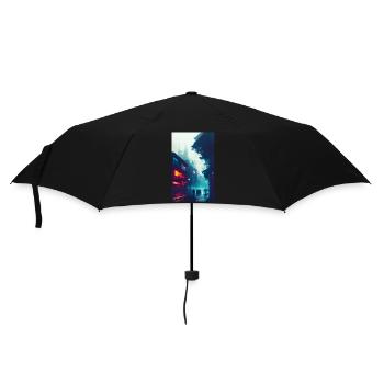 Asian city in the rain - Umbrella (small) - black - Front