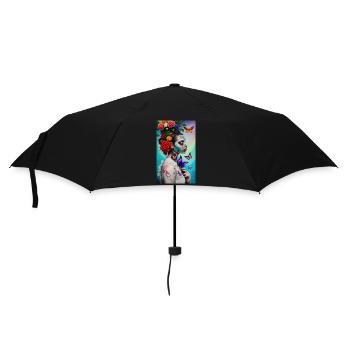 ARTWORK Flower Power Girl - Umbrella (small) - black - Front