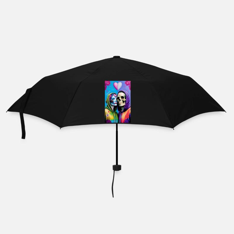 ARTWORK Love Skull - Regenschirm (klein) - Schwarz