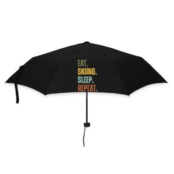 EAT SKIING SLEEP REPEAT - Umbrella (small) - black - Front