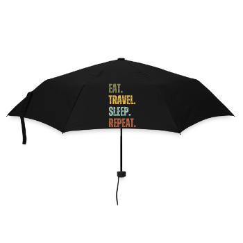 EAT TRAVEL SLEEP REPEAT - Umbrella (small) - black - Front