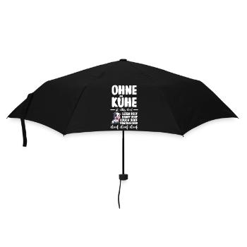 Kuh Landwirt Bauernhof Kühe - Regenschirm (klein) - Schwarz - Vorne