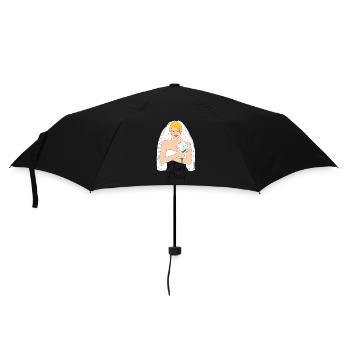 team braut blond 2 - Regenschirm (klein) - Schwarz - Vorne