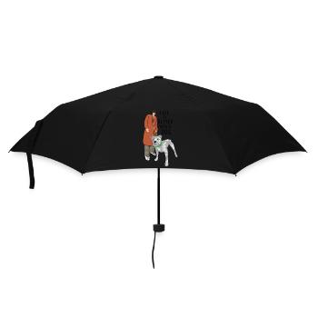 Hund - Regenschirm (klein) - Schwarz - Vorne