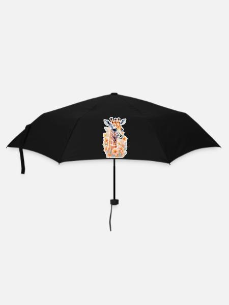 Giraffe - Regenschirm (klein) - Schwarz