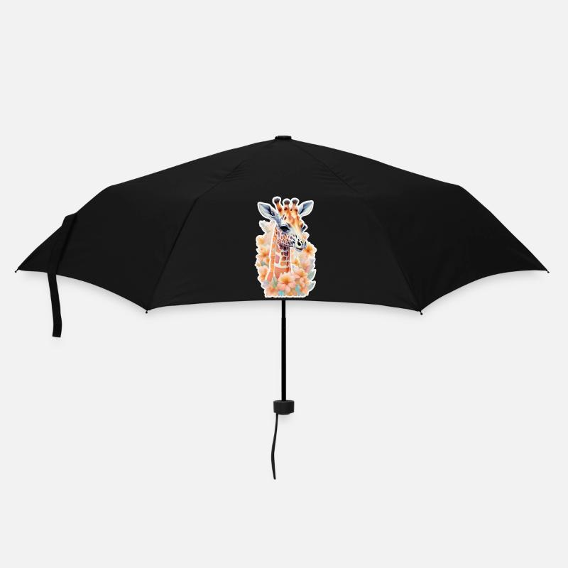 Giraffe - Regenschirm (klein) - Schwarz