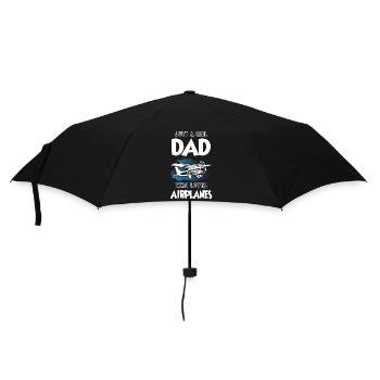 Just a Cool Dad Who Loves Airplanes - Umbrella (small) - black - Front