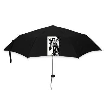Giraffe: Sanfte Riesen - Regenschirm (klein) - Schwarz - Vorne