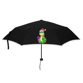 Serpent Noël Noël chapeau - Parapluie standard - noir - Devant