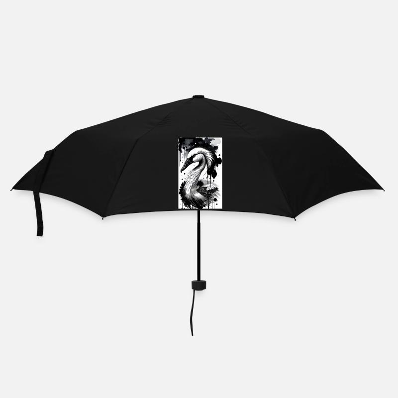 Eleganter Schwanensee - Regenschirm (klein) - Schwarz