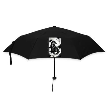 Krokodil Kunst - Regenschirm (klein) - Schwarz - Vorne