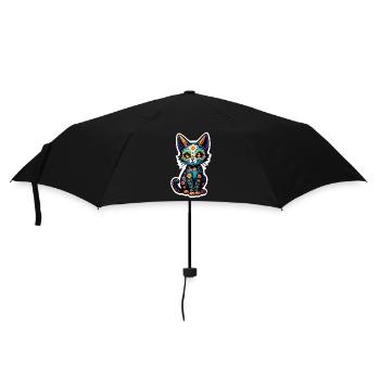 chat mexique - dia de los muertos - Parapluie standard - noir - Devant