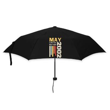 Mai 2002 - Cadeau anniversaire né en Mai 2002 Mai - Parapluie standard - noir - Devant