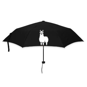 Lama - Regenschirm (klein) - Schwarz - Vorne