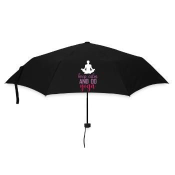Keep Calm and Do Yoga - Umbrella (small) - black - Front