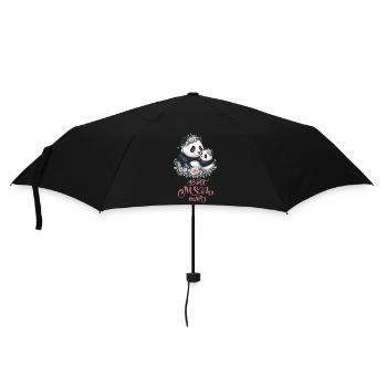 Meilleure maman jamais Panda amant Couronne florale I maman - Parapluie standard - noir - Devant