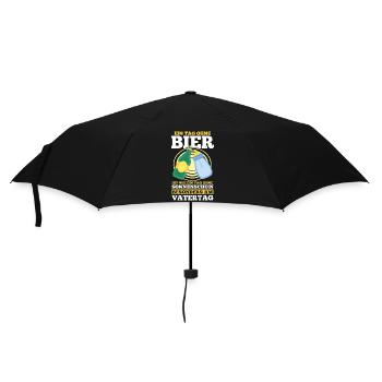 Papa Bier Vater Vatertag - Regenschirm (klein) - Schwarz - Vorne