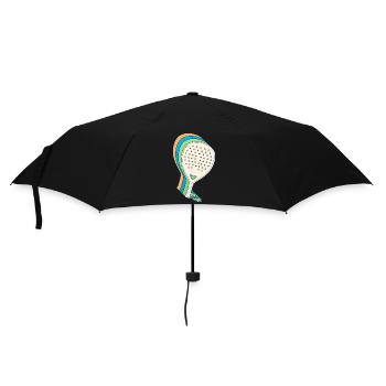 Padel Paddel Schläger Tennis Sport I Geschenk - Regenschirm (klein) - Schwarz - Vorne