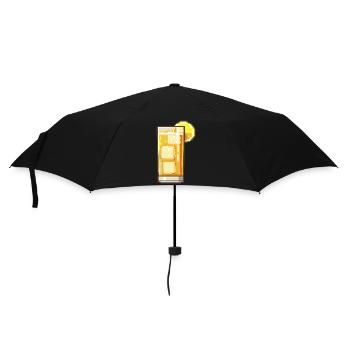 Red wine pixel wine glass - Umbrella (small) - black - Front