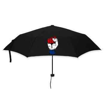 Poing du drapeau de la Hollande utilisé - Parapluie standard - noir - Devant