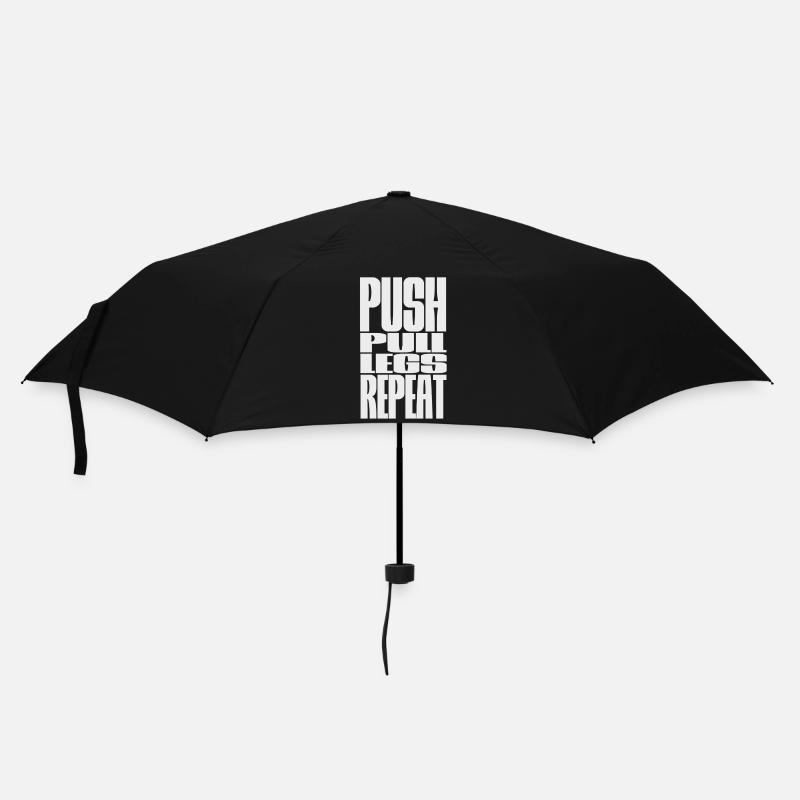 POUSSER TIRER LES JAMBES RÉPÉTER - Parapluie standard - noir