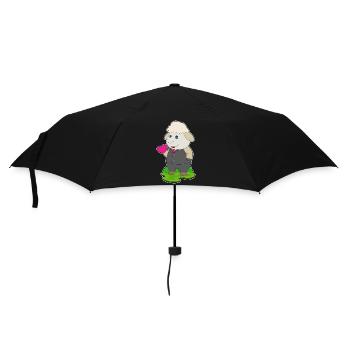 Schaf Bräutigam Anzug Hochzeit - Regenschirm (klein) - Schwarz - Vorne