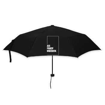 Aus Prinzip. - Regenschirm (klein) - Schwarz - Vorne