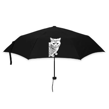 british shorthair cat white white cats - Umbrella (small) - black - Front