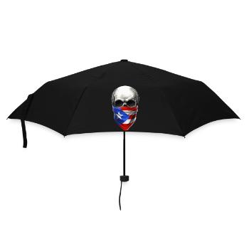 Puerto-Ricanischer Schädel - Regenschirm (klein) - Schwarz - Vorne